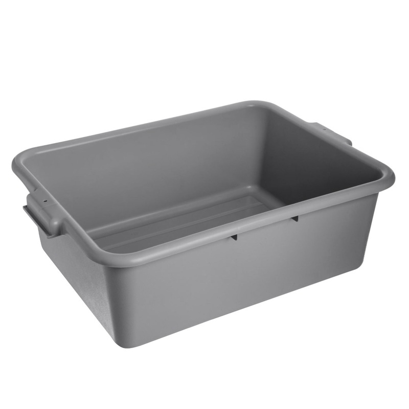 Vollrath Traex Bus/Utility Bin, 21.75" x 15.6" x 7", Grey