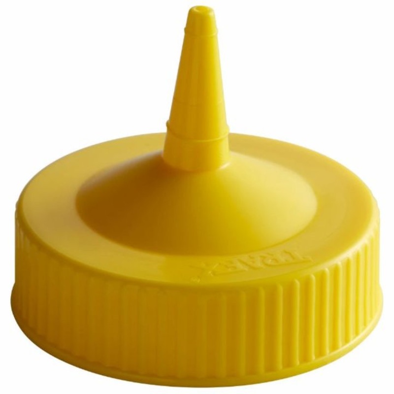 Vollrath Traex Squeeze Bottle Replacement Single Tip Lid, Yellow