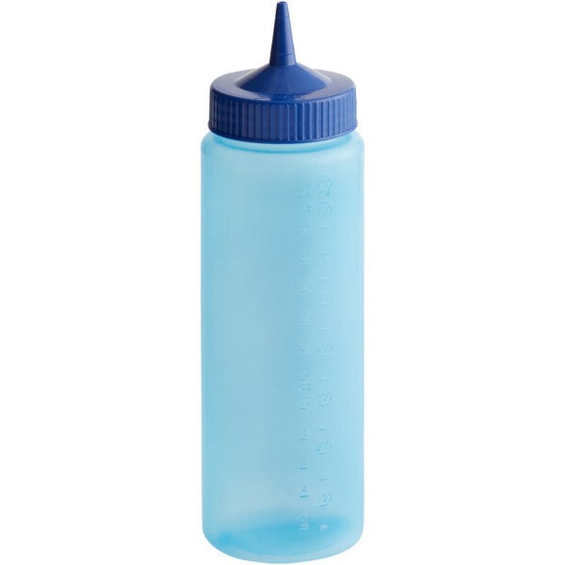 Vollrath Traex Wide Mouth, Single Tip Squeeze Bottle, 24 oz, Blue