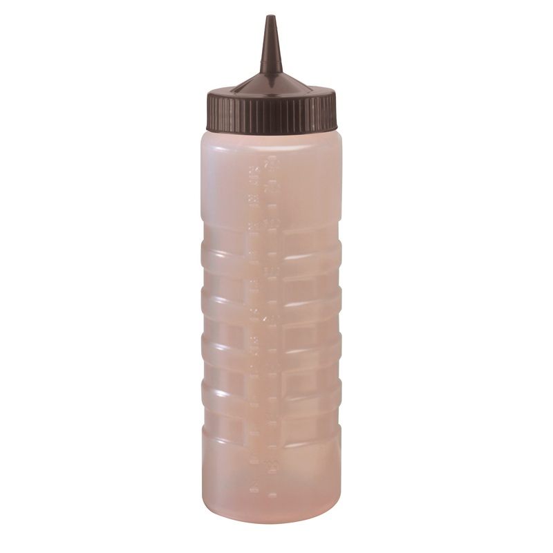 Vollrath Traex Wide Mouth, Single Tip Squeeze Bottle, 24 oz, Brown