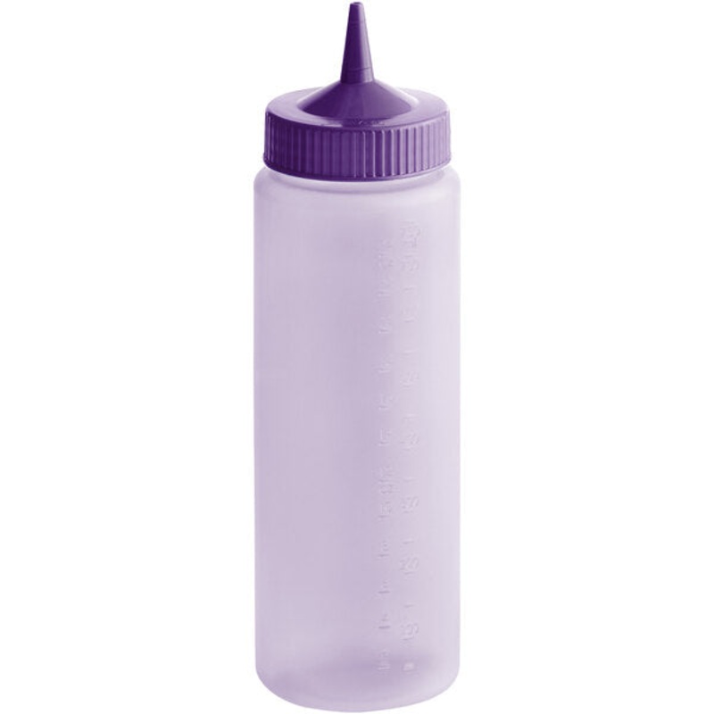Vollrath Traex Wide Mouth, Single Tip Squeeze Bottle, 24 oz, Purple
