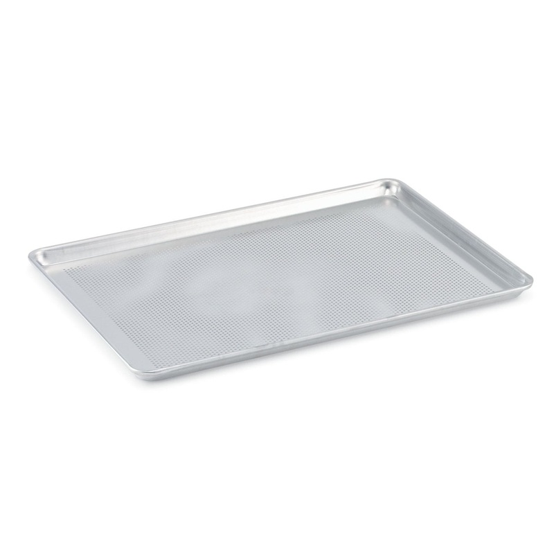 Vollrath Wear-Ever Heavy-Duty Perforated Bun Pan, Wire Rimmed, Full Size, Aluminum
