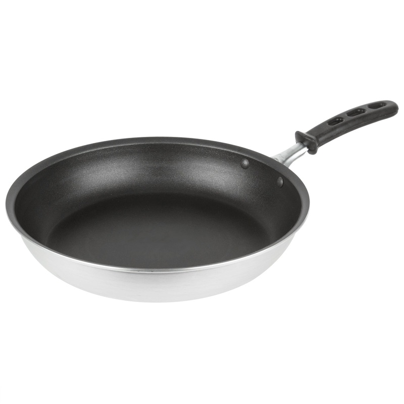 Vollrath Wear-Ever SteelCoat x3 Non-Stick Fry Pan w Silicone Handle, 12", Aluminum