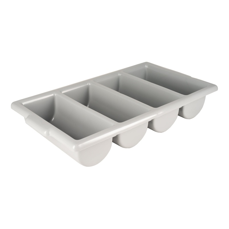 Vollrath Cutlery Tray, 4 Compartment, Grey