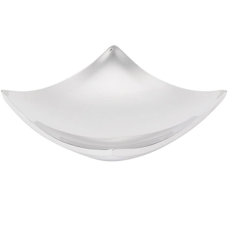 Vollrath Double Wall Curved Platter, 7.5" x 7.5", Polished Stainless Steel