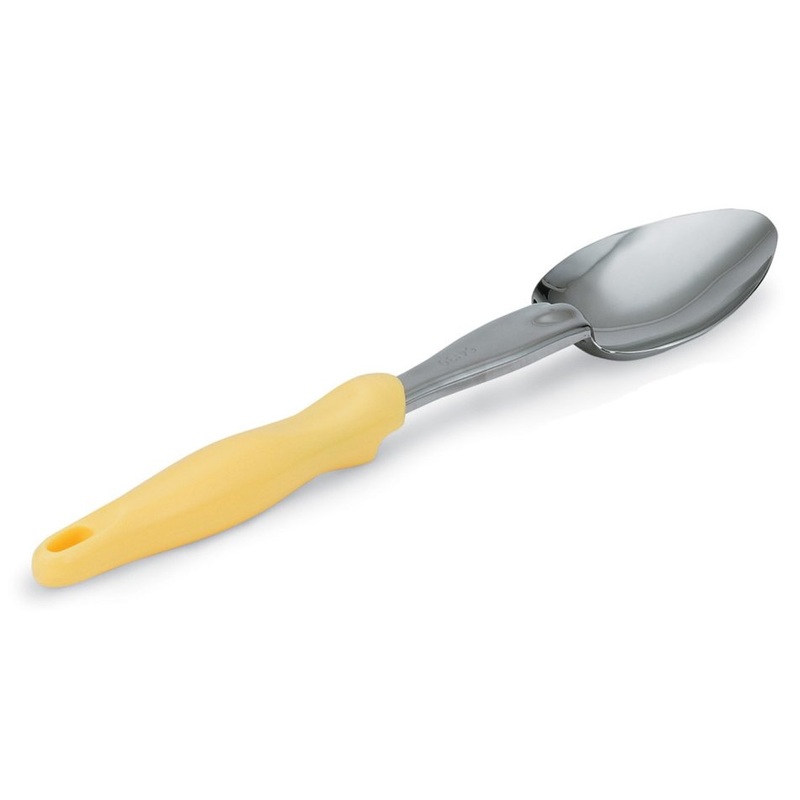 Vollrath Ergo Grip Solid Basting Spoon, Stainless/Nylon Handle, Yellow