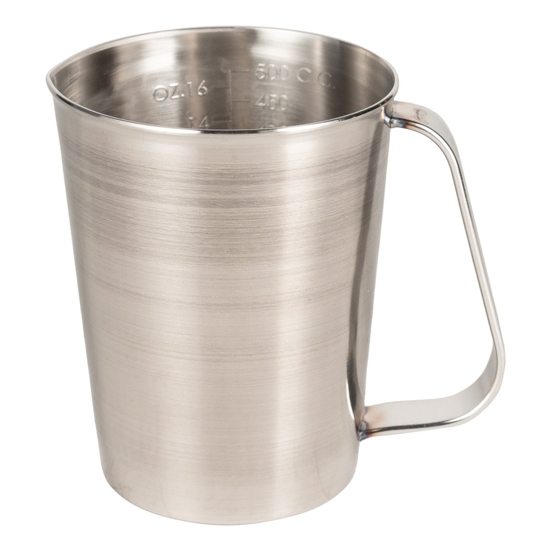 Vollrath Graduated Measuring Cup, 0.5 qt, Stainless Steel