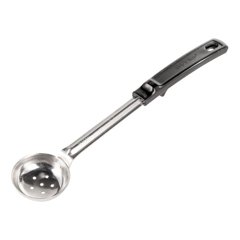 Vollrath Grip N Serve Perforated Round Spoodle, 1 oz, Black Handle