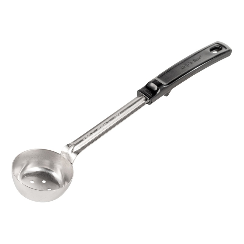 Vollrath Grip N Serve Perforated Round Spoodle, 2 oz, Black Handle