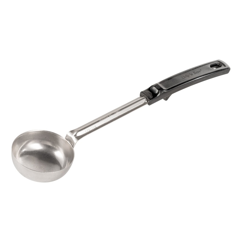 Vollrath Grip N Serve Solid Round Spoodle, 3 oz, Black Handle