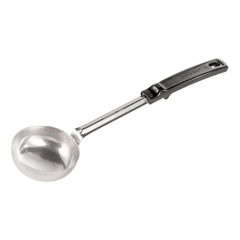 Vollrath Grip N Serve Solid Round Spoodle, 4 oz, Black Handle