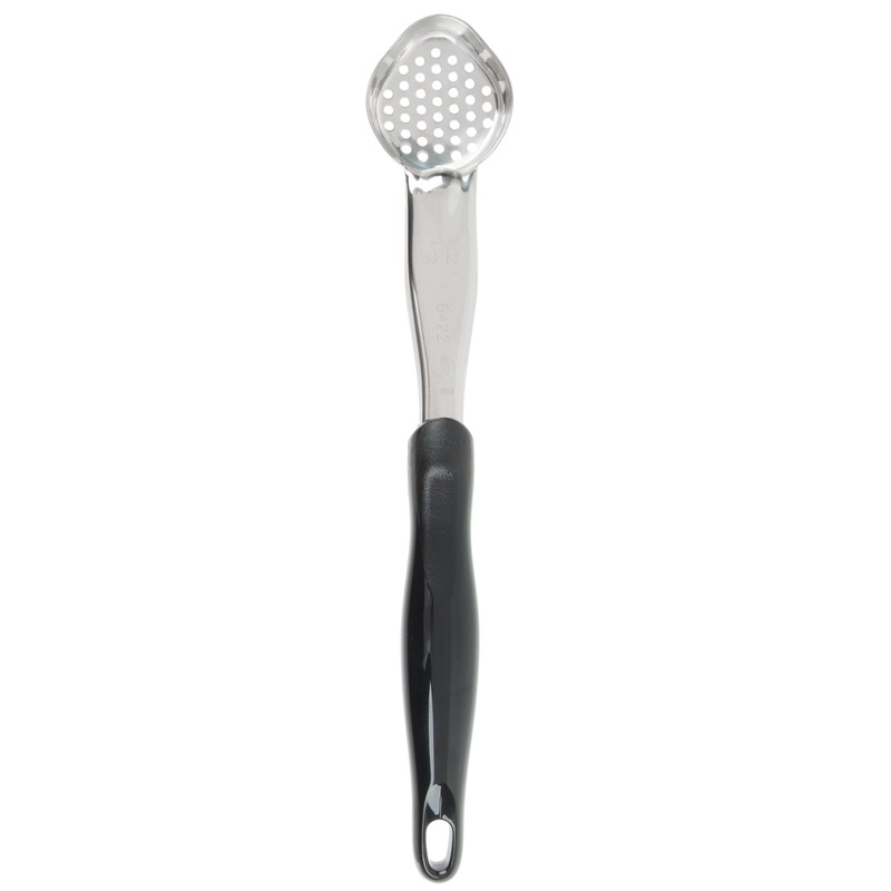 Vollrath Heavy-Duty Color Coded Oval Perforated Spoodle, 1 oz, Black