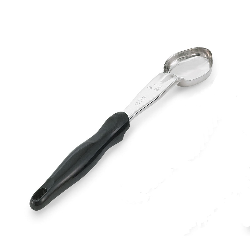 Vollrath Heavy Duty Color Coded Oval Spoodle, 1 oz, Black