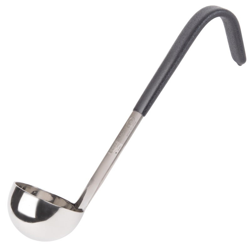 Vollrath Heavy-Duty One-Piece Short Handle Kool Touch Ladle, 1.5 oz, Black
