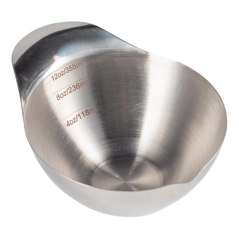 Vollrath Measured Spouted Transfer Bowl, 12 oz, Stainless Steel