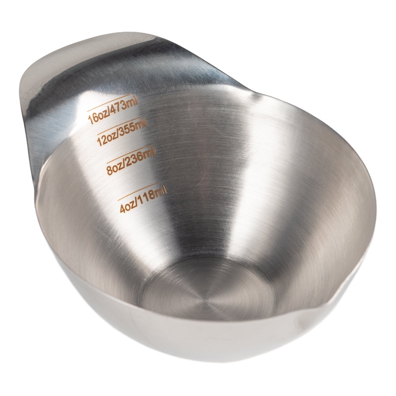 Vollrath Measured Spouted Transfer Bowl, 16 oz, Stainless Steel