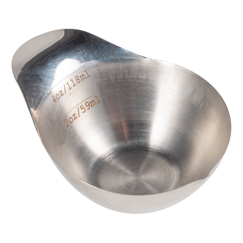 Vollrath Measured Spouted Transfer Bowll, 4 oz, Stainless Stee