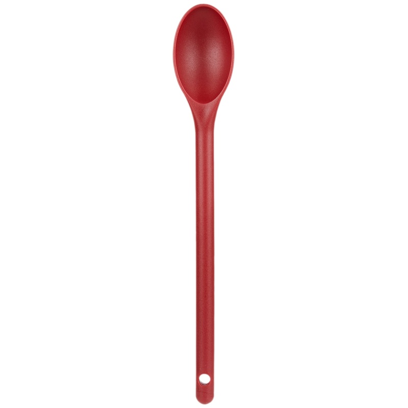 Vollrath Nylon Heat Resistant Prep Spoon, 12", Red