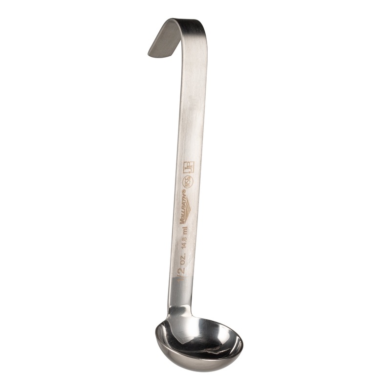 Vollrath One-Piece Heavy-Duty Ladle w/Short Handle, 0.5 oz, Stainless Steel