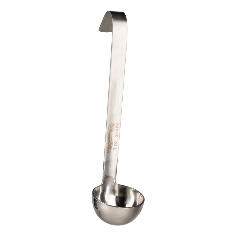 Vollrath One-Piece Heavy-Duty Ladle w/Short Handle, 1 oz, Stainless Steel