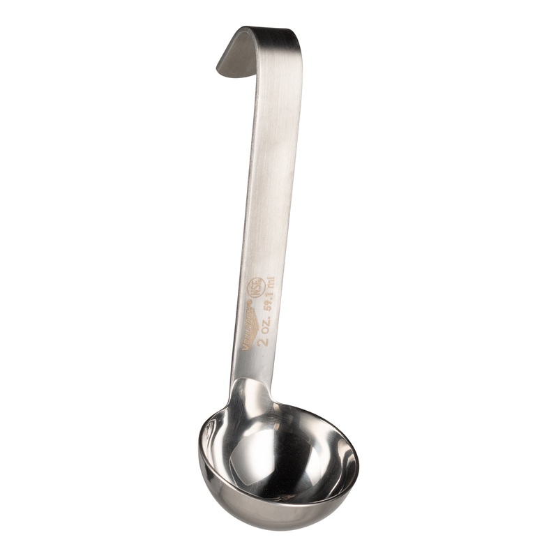 Vollrath One-Piece Heavy-Duty Ladle w/Short Handle, 2 oz, Stainless Steel