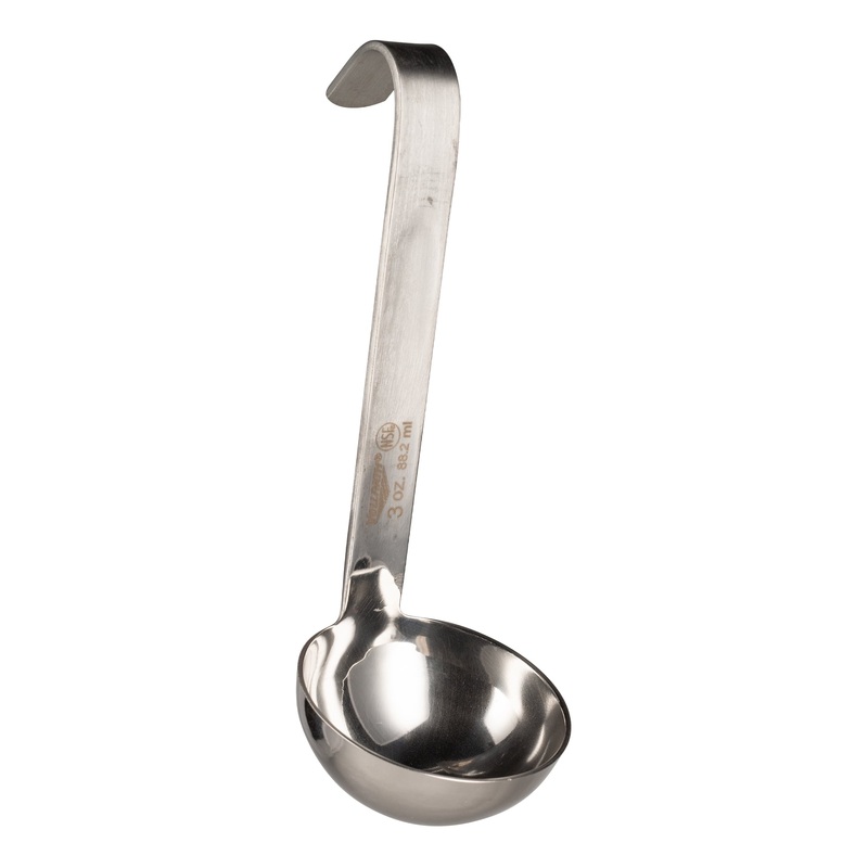 Vollrath One-Piece Heavy-Duty Ladle w/Short Handle, 3 oz, Stainless Steel