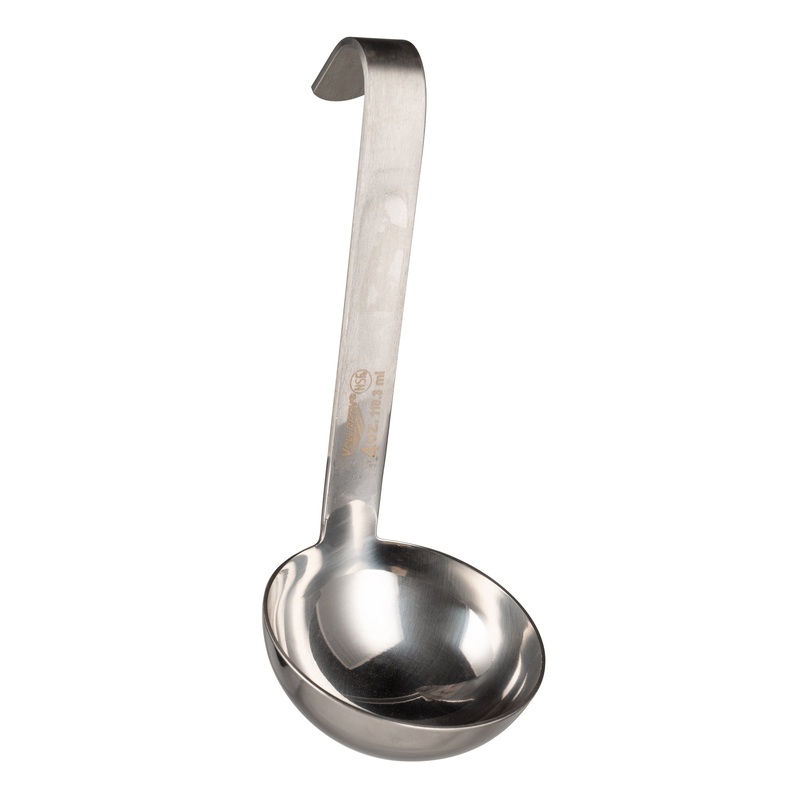 Vollrath One-Piece Heavy-Duty Ladle w/Short Handle, 4 oz, Stainless Steel