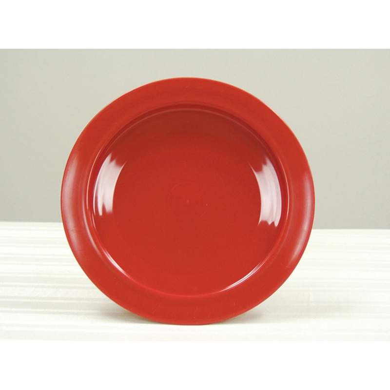 Ableware Inner Lip Plate, 9", Red