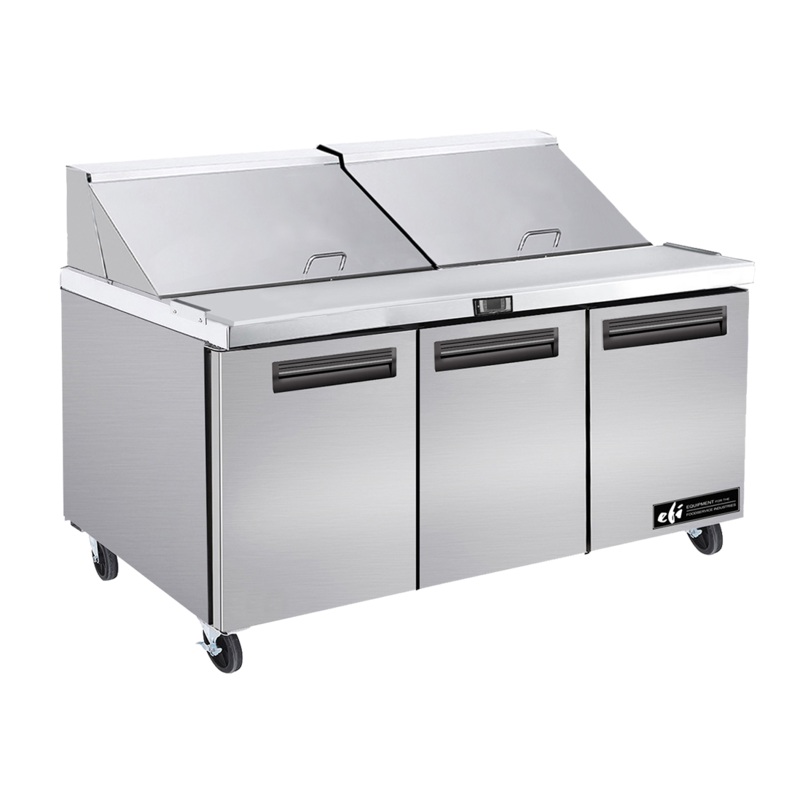EFI CMDR3-72VC 72" Triple Door Refrigerated Mega Top Prep Table