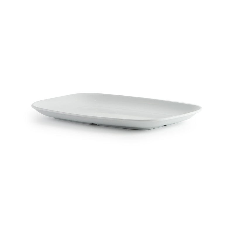 Mistral MIRALYN Serving Platter, 13" x 9", White Melamine (6-pack)