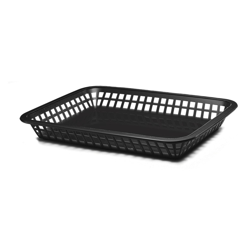 Tablecraft Rectangular Basket, 11.75" x 8.5", Black