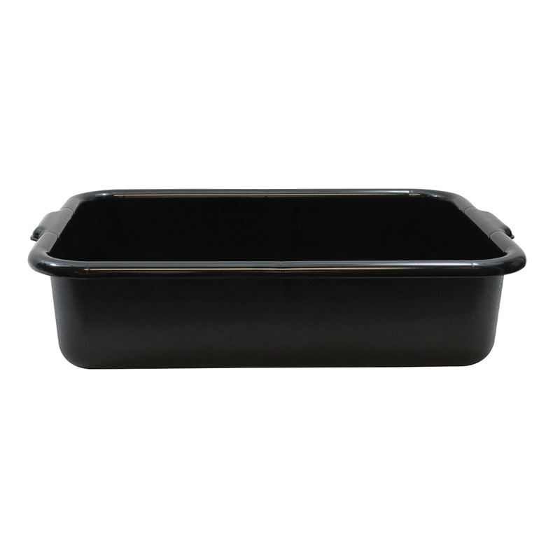 TableCraft Bus/Utility Bin, 21.25" x 15.75" x 5", Black
