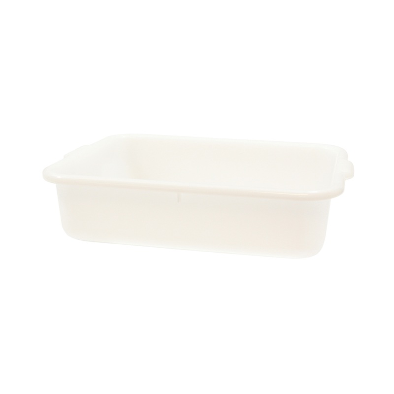 TableCraft Bus/Utility Bin, 21.25" x 15.75" x 5", White