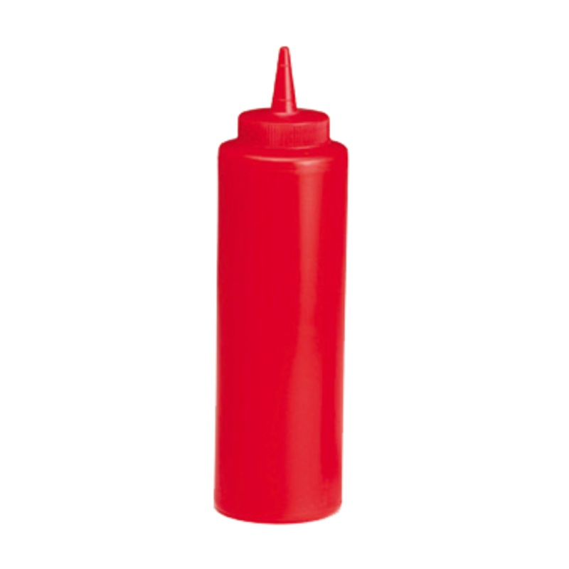 TableCraft Squeeze Bottle, Cone Tip, 12 oz, Red