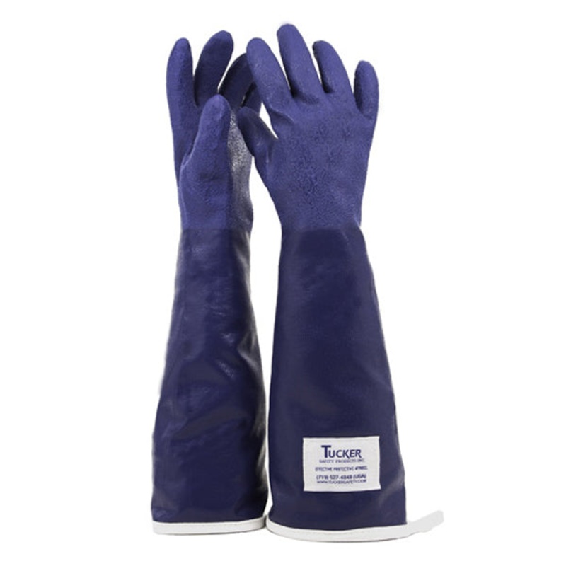 Tucker Safety SteamGlove Utility Glove, 20", Medium, Nitrile/Blue (1 pair)