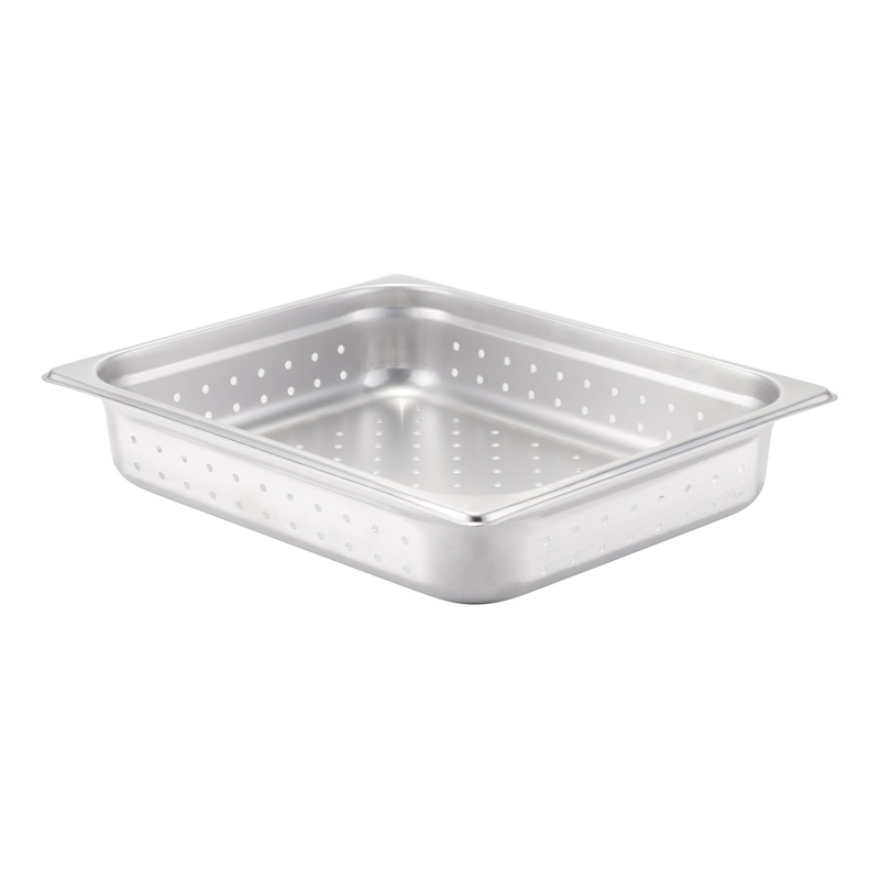 SignatureWares Perforated Half Size Food Pan, 2 1/2" Deep, 24 Gauge Stainless Steel