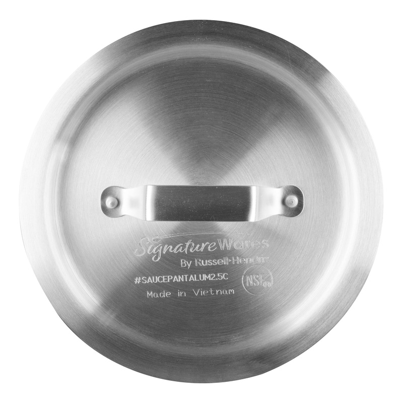 SignatureWares Straight Sided Sauce Pan Cover, 2.5 qt, Aluminum