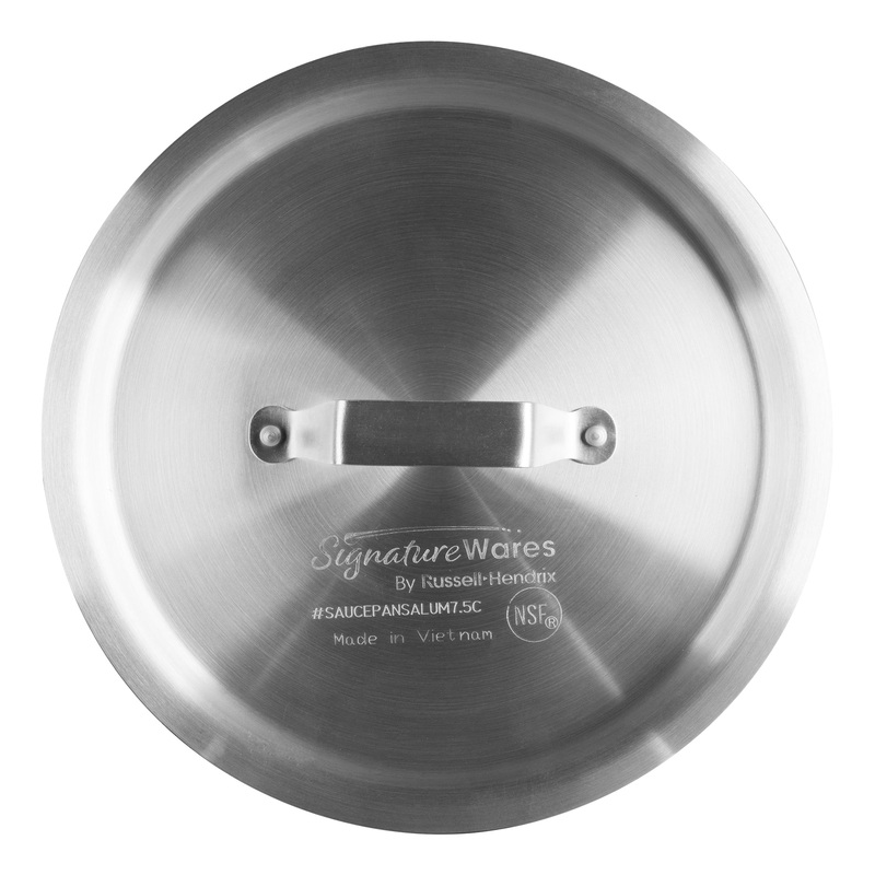 SignatureWares Straight Sided Sauce Pan Cover, 7.5 qt, Aluminum