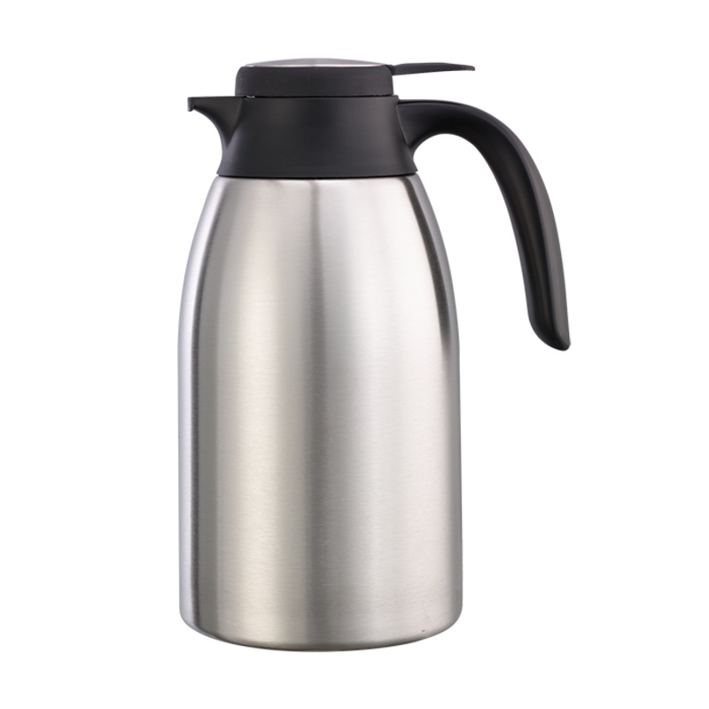 Service Ideas Flow Control Vacuum Insulated Carafe, 1.6 L, Stainless Steel