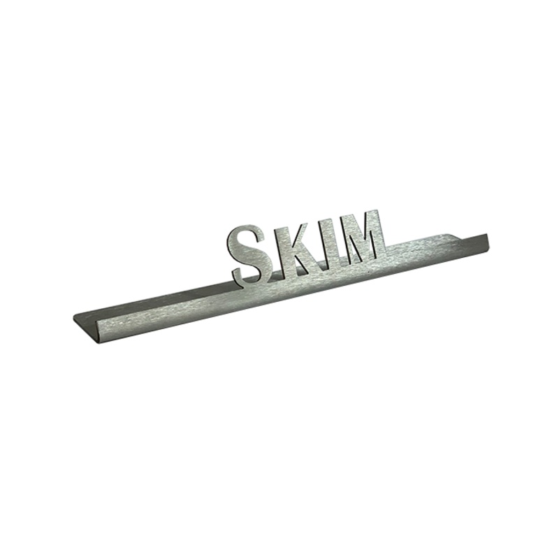 Service Ideas Laser Cut ID Table Sign, Skim, Stainless Steel