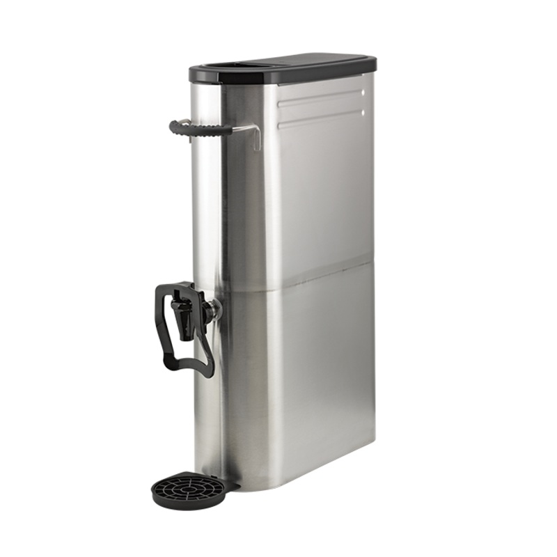 Service Ideas Slim Commercial Tea Urn Hands-Free Dispenser, 3.5 Gal, Stainless Steel