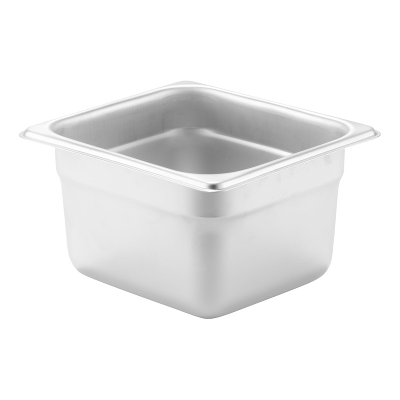 SignatureWares 1/6 Size Food Pan, 4" Deep, 24 Gauge Stainless Steel