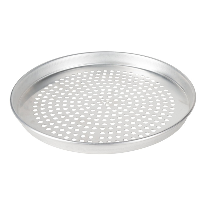 SignatureWares Deep Dish Perforated Pizza Pan, 12", Aluminum