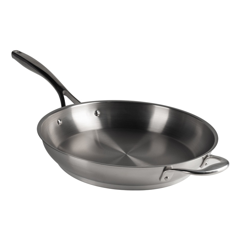 SignatureWares Frying Pan, 12.5", Stainless Steel, Natural Finish