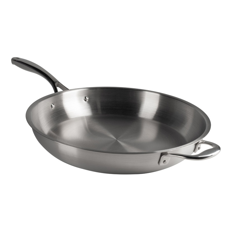 SignatureWares Frying Pan, 14", Stainless Steel, Natural Finish