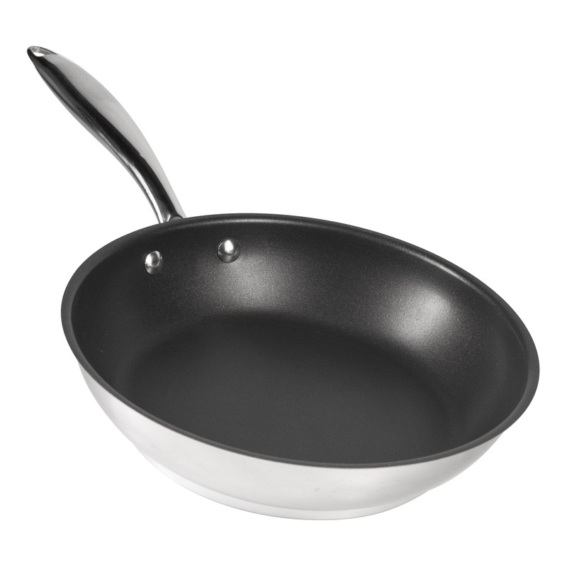 SignatureWares Non Stick Frying Pan, 9.5", Stainless Steel, Excalibur Finish