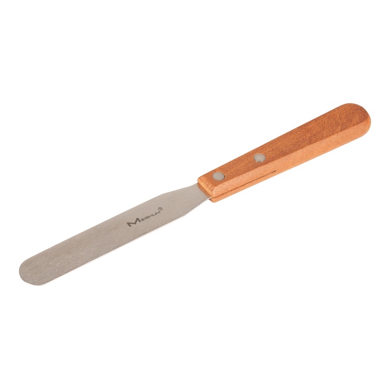 Rabco Straight Edge Spatula, 4", Stainless Steel/Wood Handle
