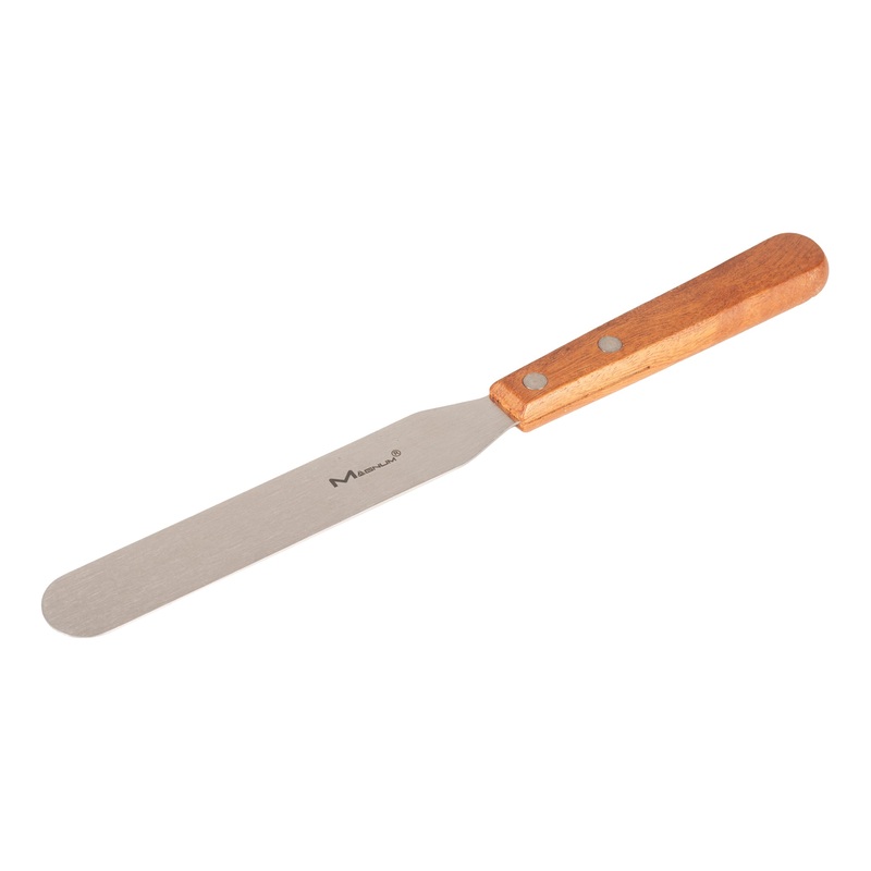 Rabco Straight Edge Spatula, 5", Stainless Steel/Wood Handle
