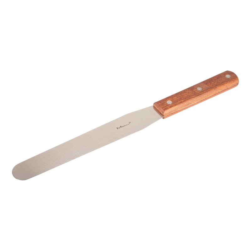 Rabco Straight Edge Spatula, 8", Stainless Steel/Wood Handle