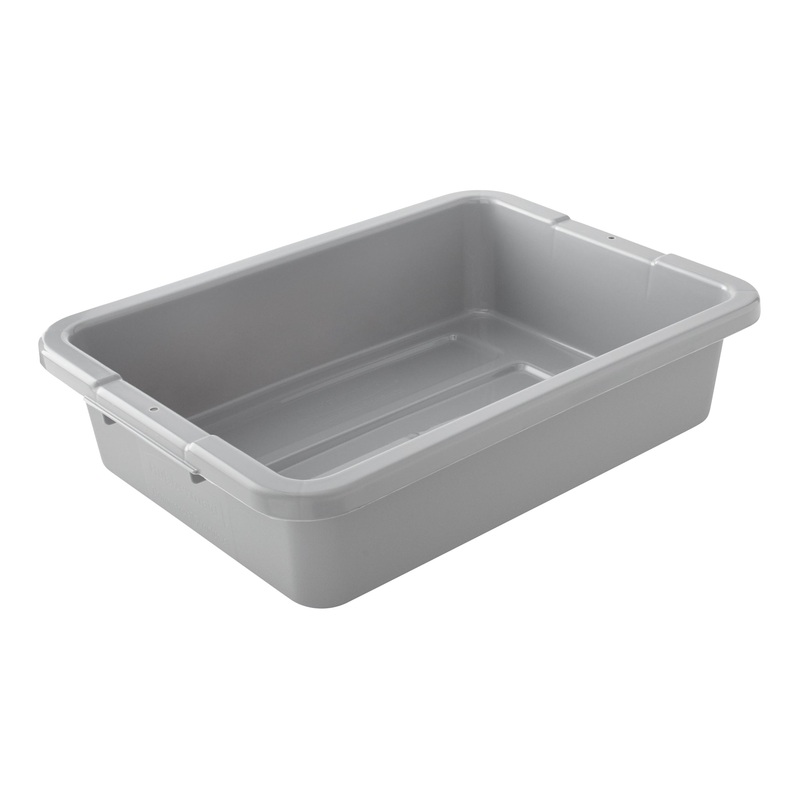 Rubbermaid Bus/Utility Box, 20" x 15" x 5", Grey